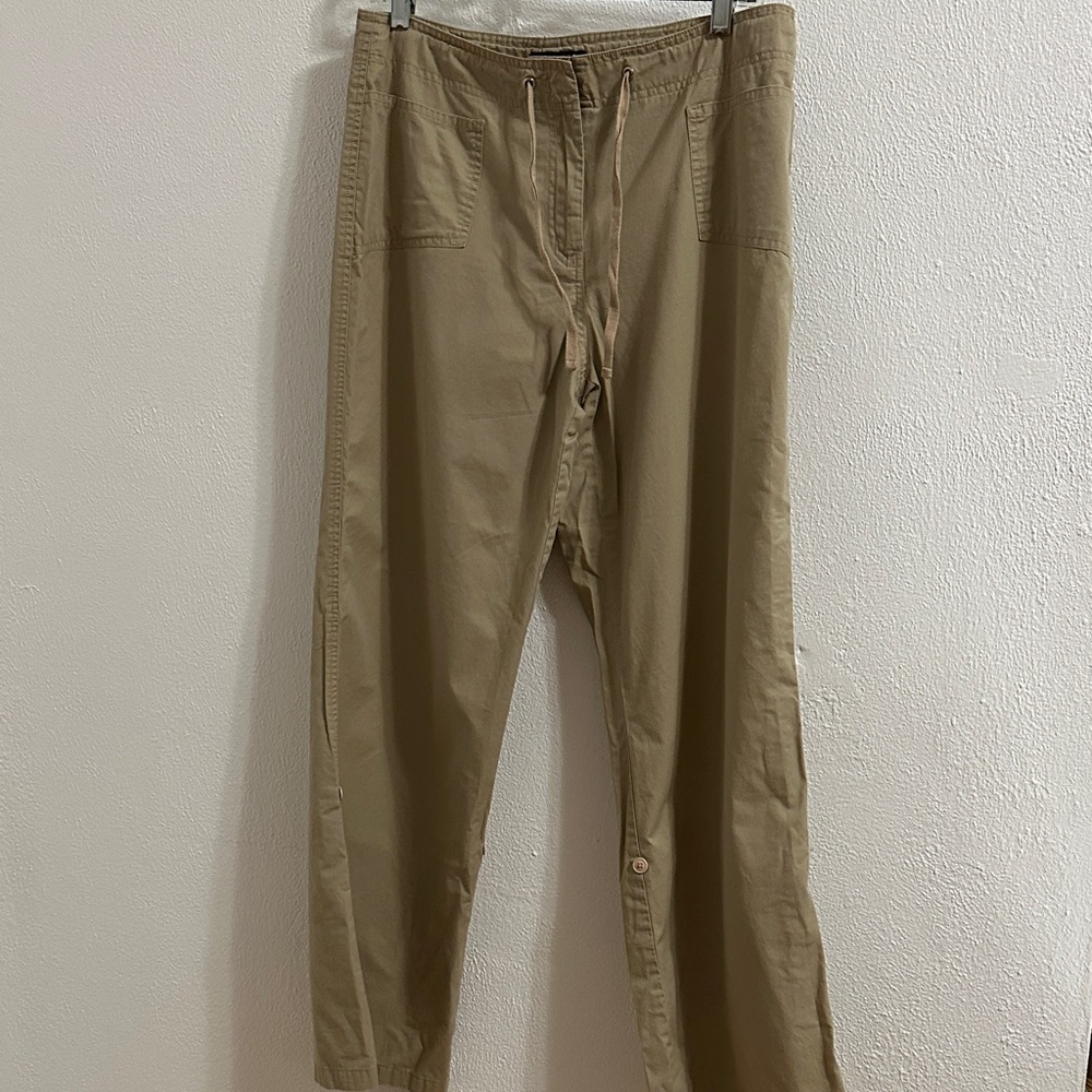 New York & Company Khaki Tan Pants with Drawstring
